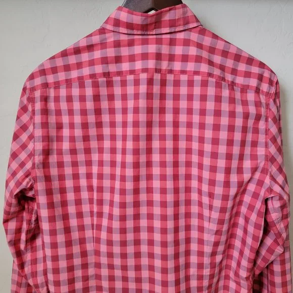 Paul Smith Button Up Red Gingham Plaid Shirt - Picture 12 of 16